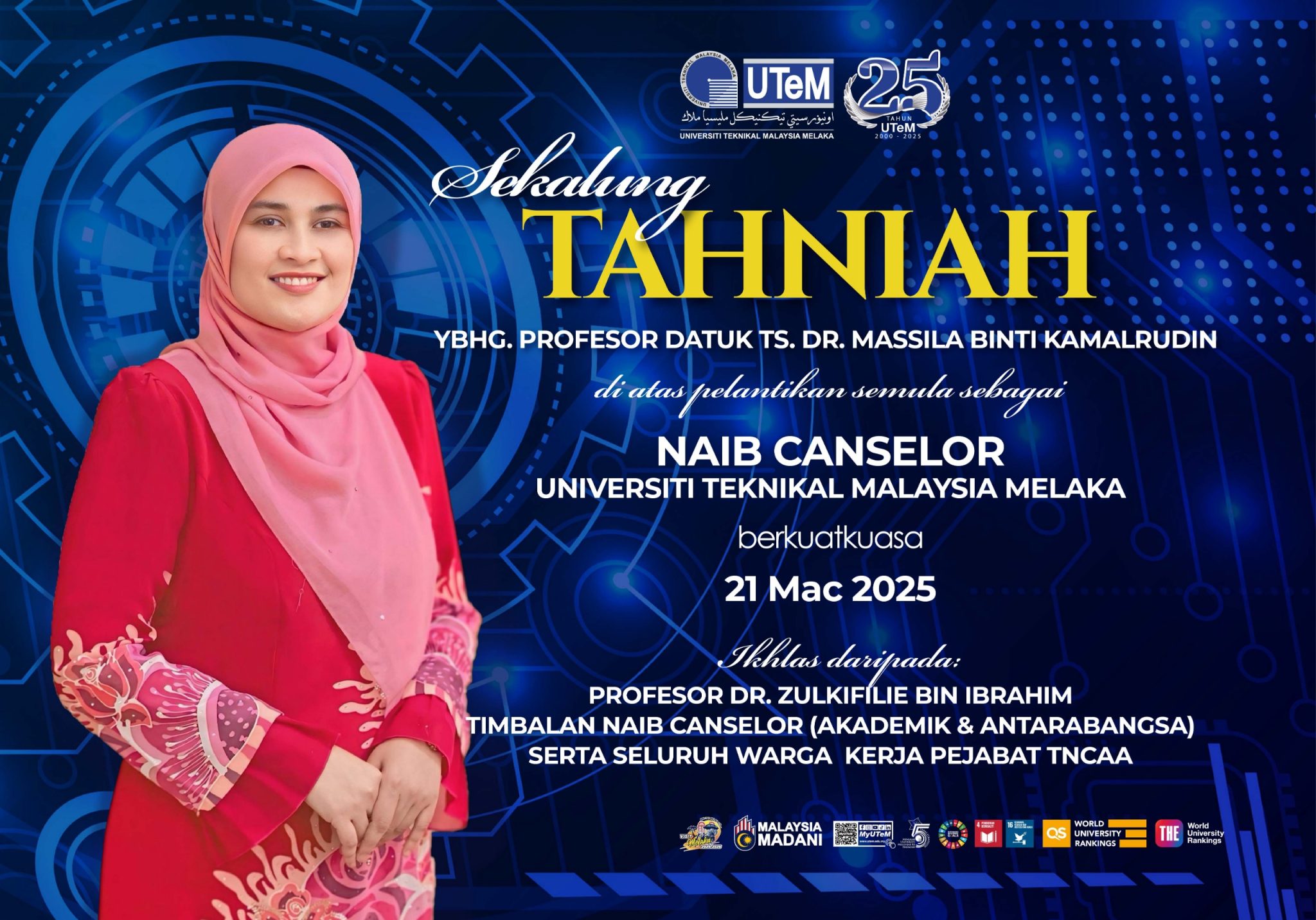 HEARTIEST CONGRATULATIONS TO YBHG. PROFESOR DATUK TS. DR. MASSILA BINTI ...